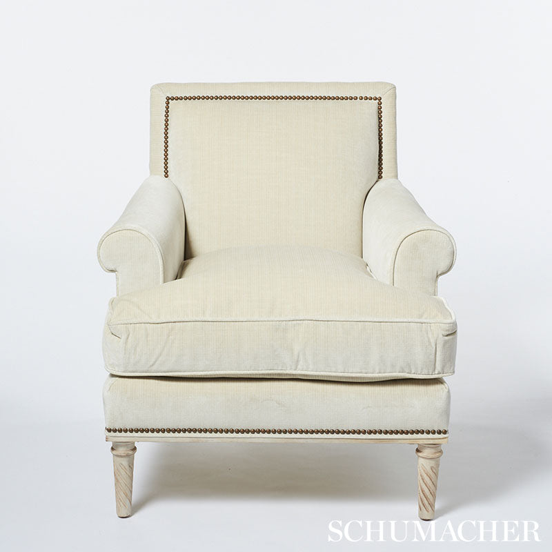 ANTIQUE-STRIE-VELVET-OYSTER-SCHUMACHER-69740 - Schumacher Fabric