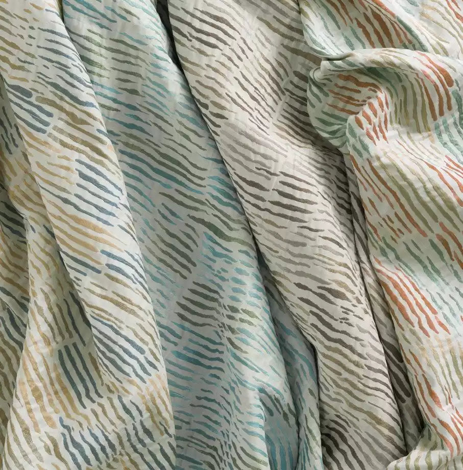 Les Indiennes Arles Chocolate/Grey -Fabric - Nina Campbell Fabric