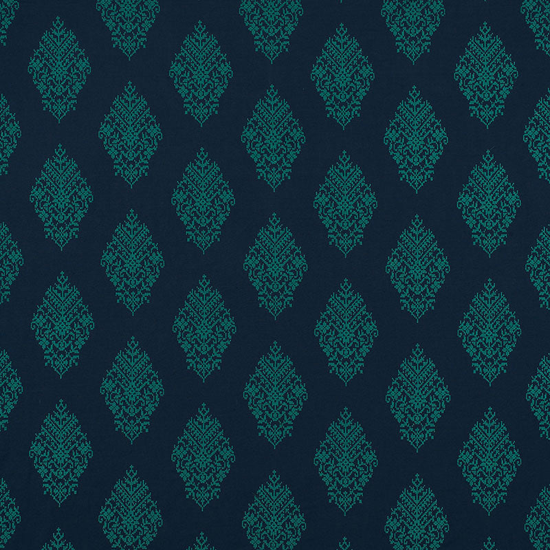 Zinda Embroidery - Aegean - Schumacher 70223 Fabric - Schumacher Fabric