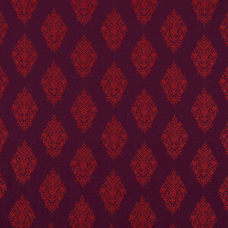 Zinda Embroidery - Berry - Schumacher 70224 Fabric - Schumacher Fabric