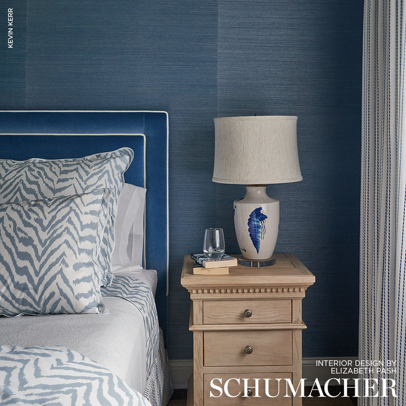 ROCKY-PERFORMANCE-VELVET-CORNFLOWER-SCHUMACHER-70477 - Schumacher Fabric