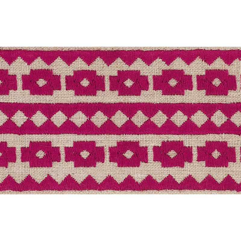 TALITHA-TAPE-FUCHSIA-ON-NATURAL-SCHUMACHER-70648 - Schumacher Recortar
