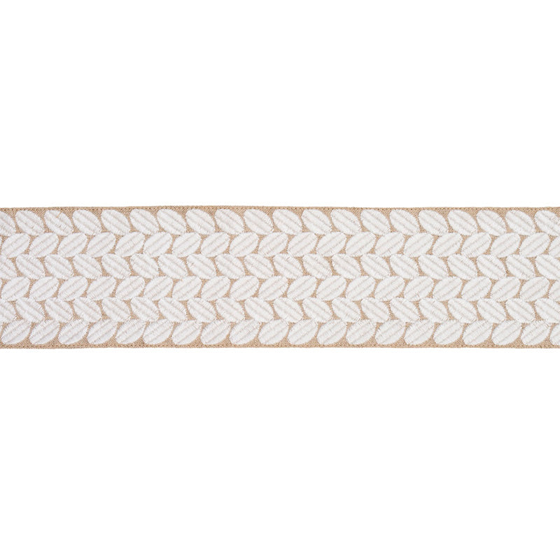 BERKELEY-TAPE-WIDE-IVORY-ON-NATURAL-SCHUMACHER-70658 - Schumacher Recortar