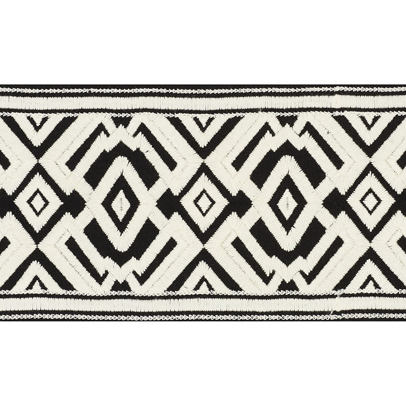 AVALON-TAPE-IVORY-ON-BLACK-SCHUMACHER-70662 - Schumacher Recortar