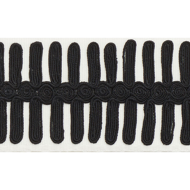 CASTILLE-TAPE-BLACK-ON-IVORY-SCHUMACHER-70742 - Schumacher Recortar