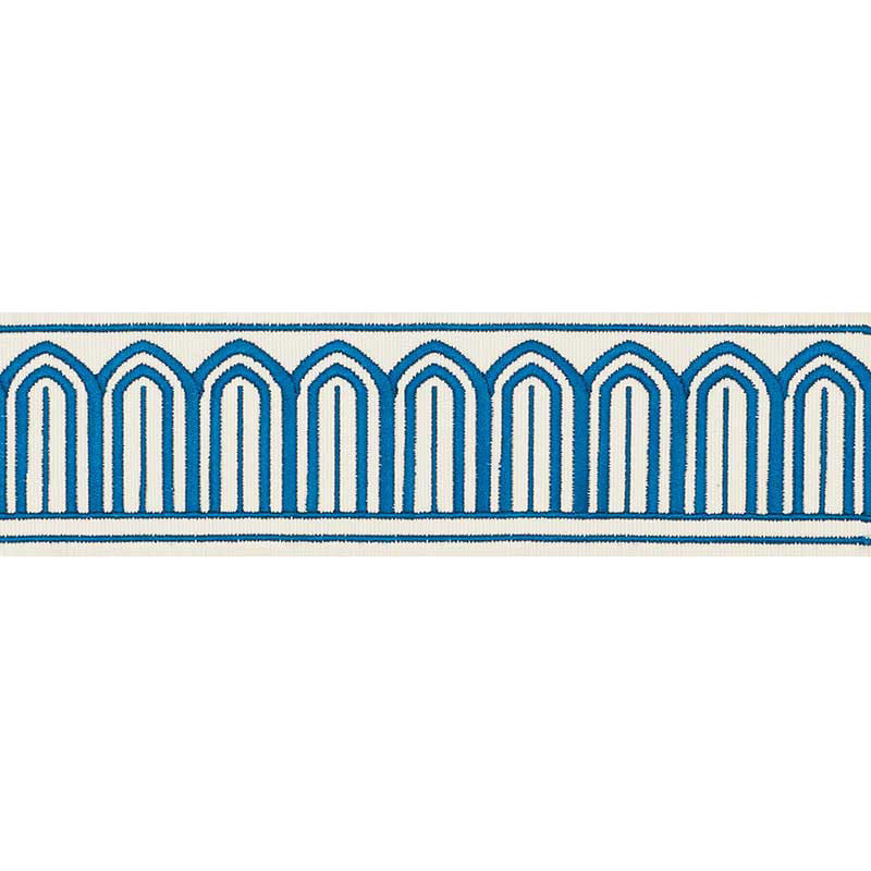 ARCHES-EMBROIDERED-TAPE-MEDIUM-PEACOCK-SCHUMACHER-70762 - Schumacher Trim