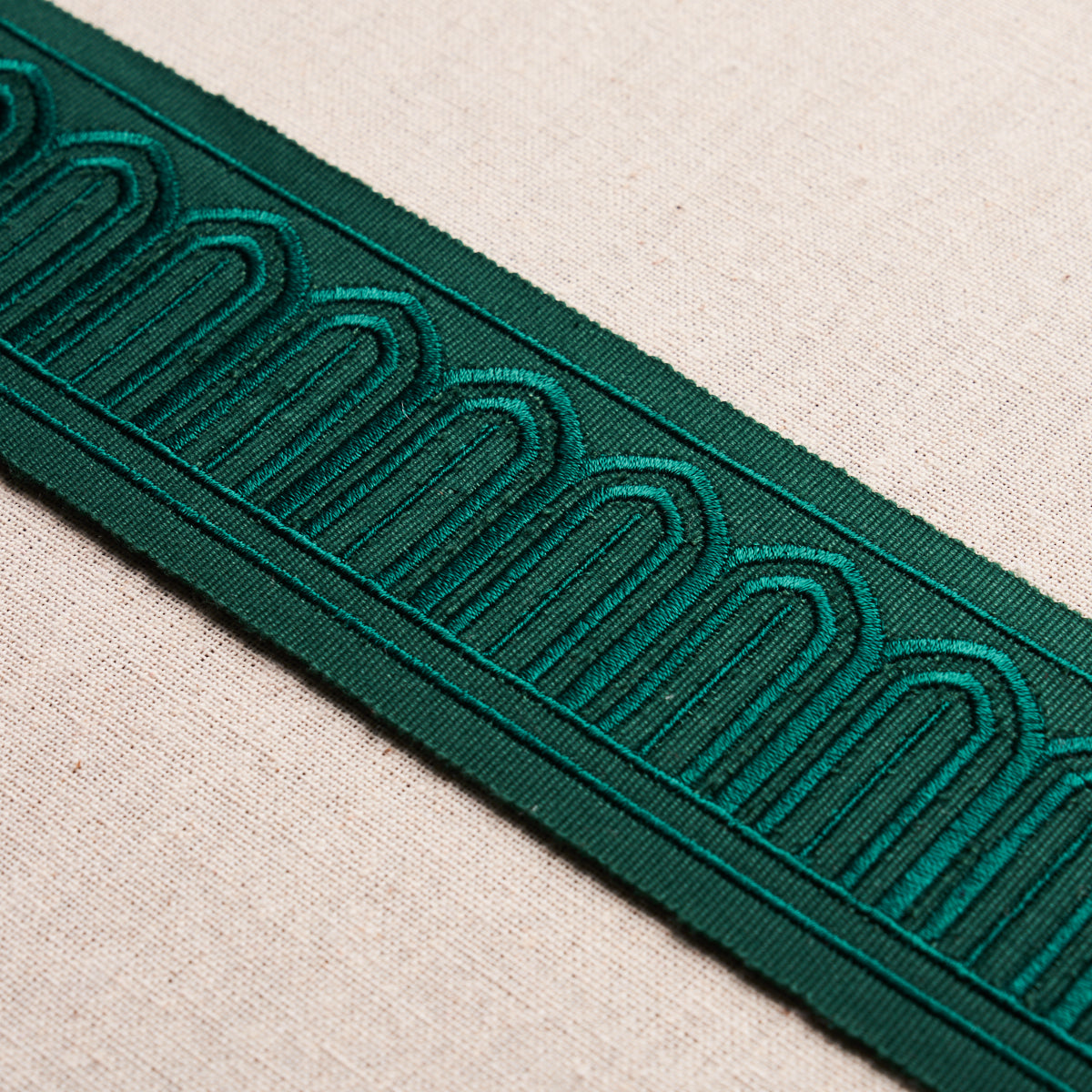 ARCHES-EMBROIDERED-TAPE-MEDIUM-EMERALD-SCHUMACHER-70768 - Schumacher Trim