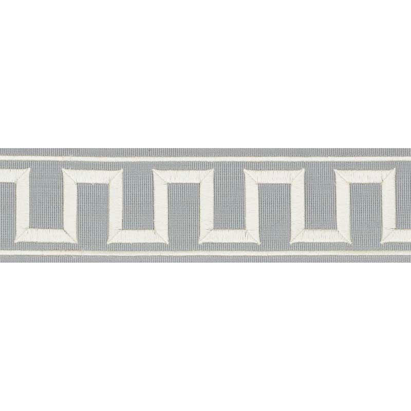GREEK-KEY-EMBROIDERED-TAPE-SKY-SCHUMACHER-70801 - Schumacher Trim