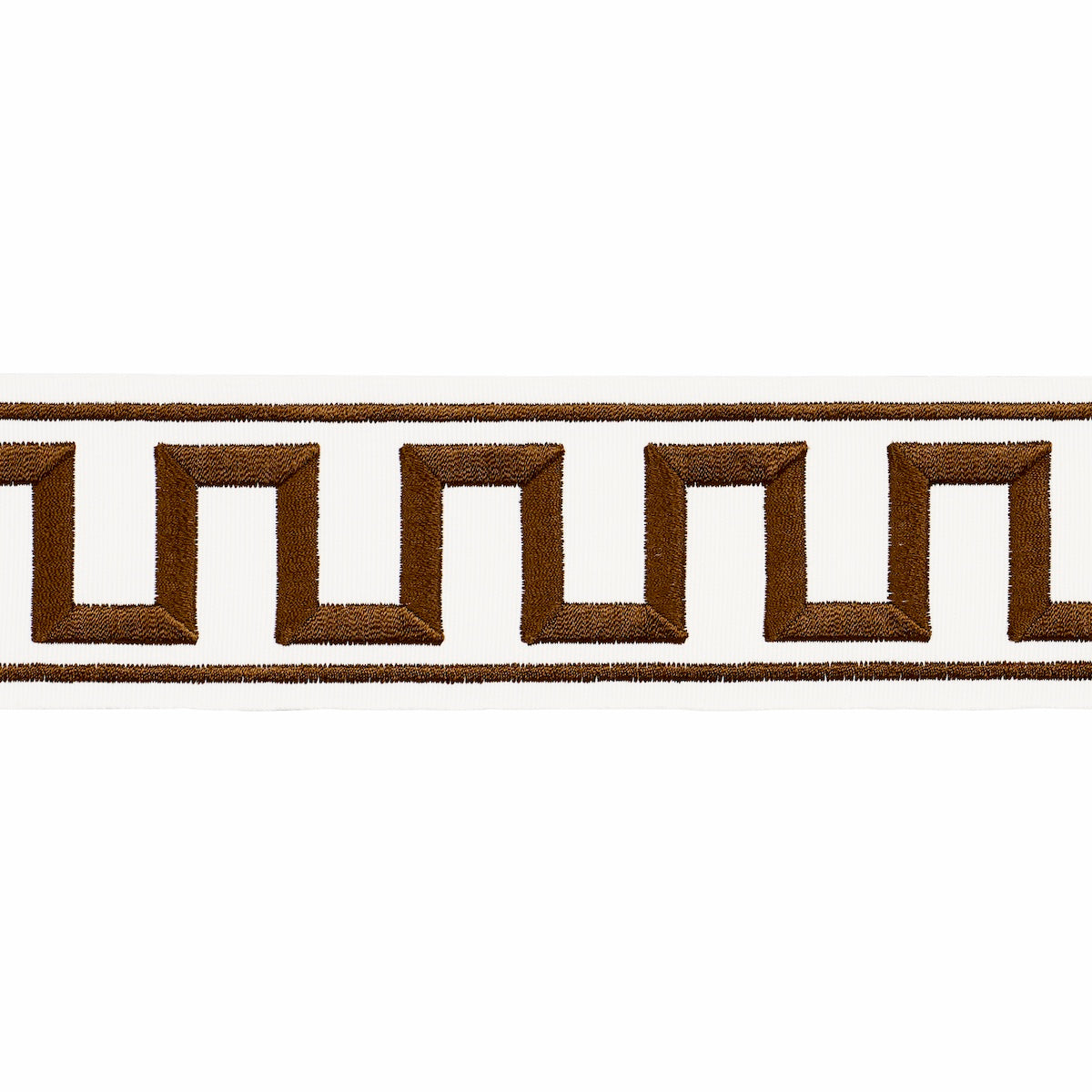 GREEK-KEY-EMBROIDERED-TAPE-BROWN-SCHUMACHER-70808 - Schumacher Trim