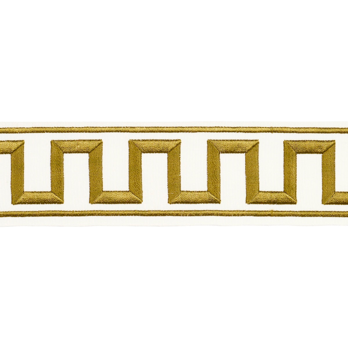 GREEK-KEY-EMBROIDERED-TAPE-GOLD-SCHUMACHER-70813 - Schumacher Trim