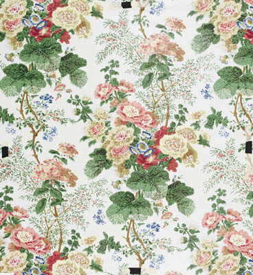 Hollyhock Hdb - White/Coral - LEE JOFA Fabric