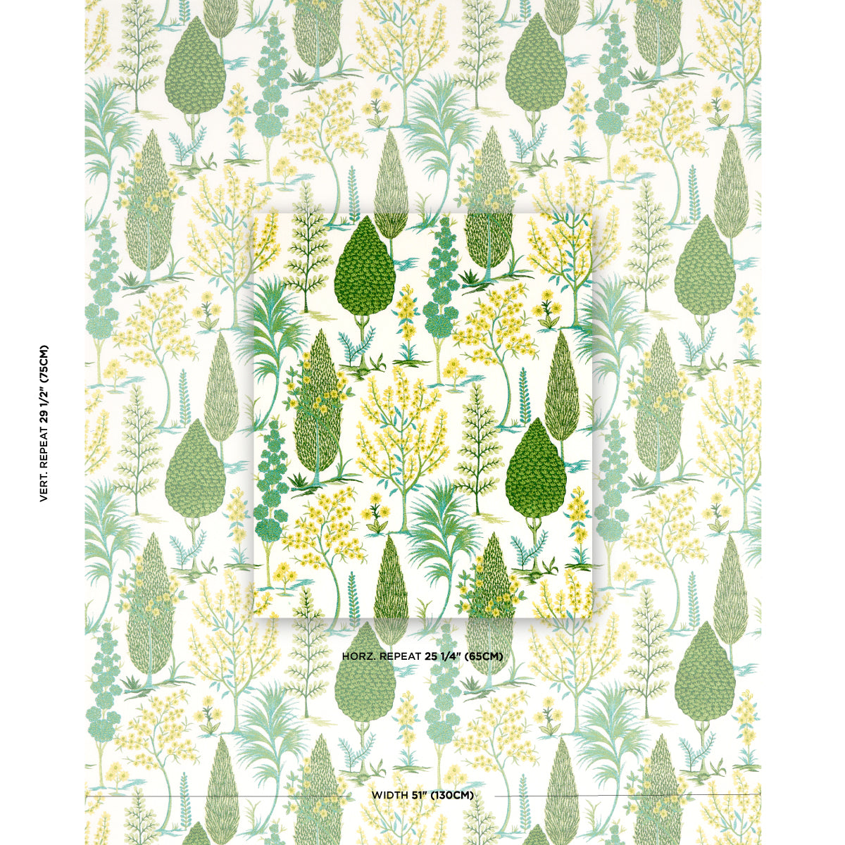 PANDORA-EMBROIDERY-GREEN-SCHUMACHER-71472 - Schumacher Fabric