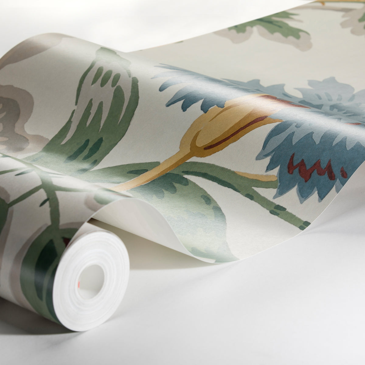 Carnation Garden Mural Multi wallpaper by Schumacher, 7236 — view 2 - Schumacher Wallpaper