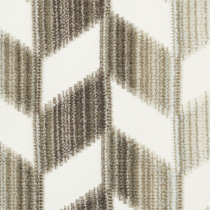 CHEVRON-STRI-VELVET-STONE-SCHUMACHER-72810 - Schumacher Fabric