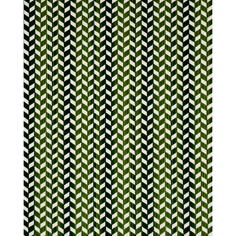 CHEVRON-STRI-VELVET-EMERALD-SCHUMACHER-72814 - Schumacher Fabric
