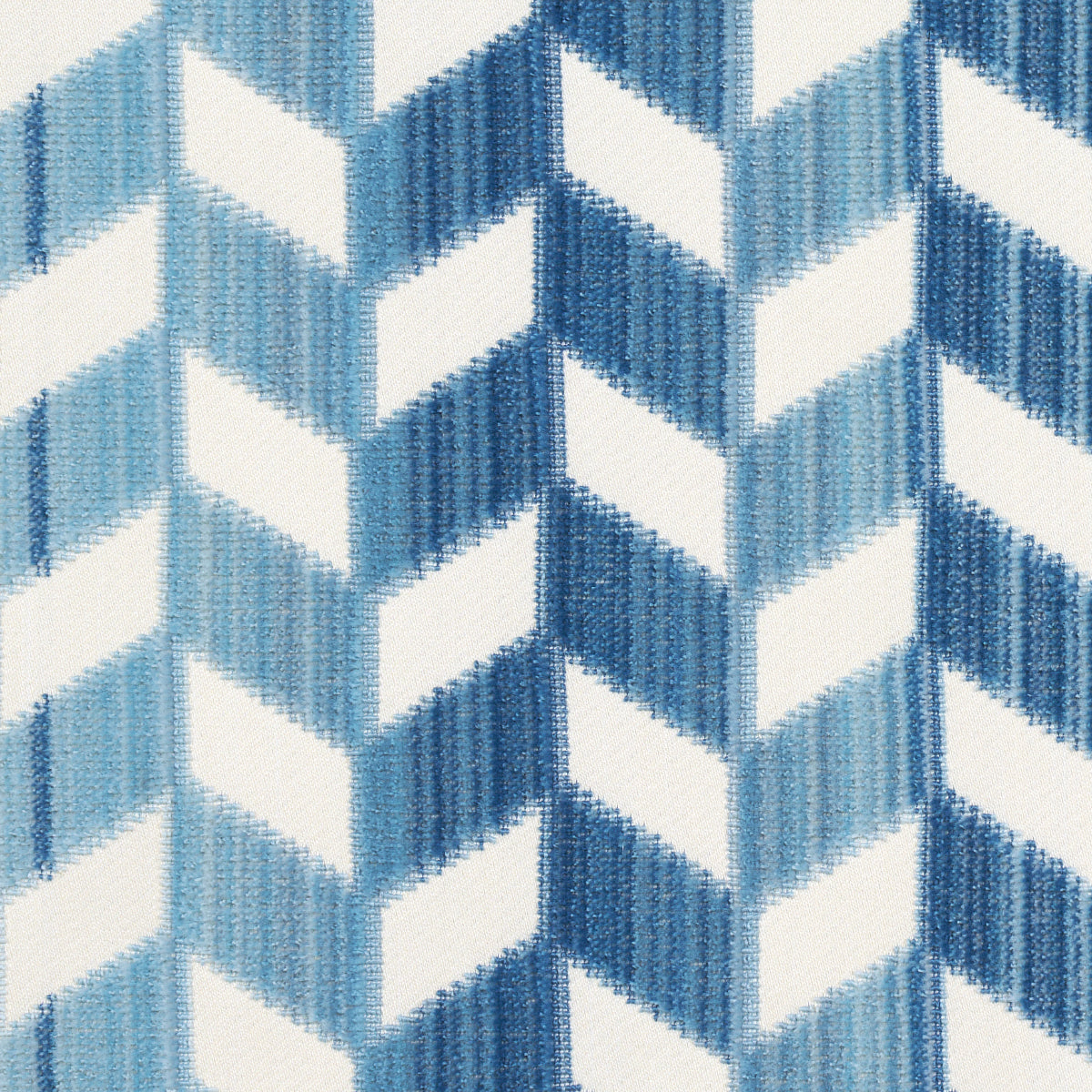 CHEVRON-STRI-VELVET-PORCELAIN-SCHUMACHER-72815 - Schumacher Fabric