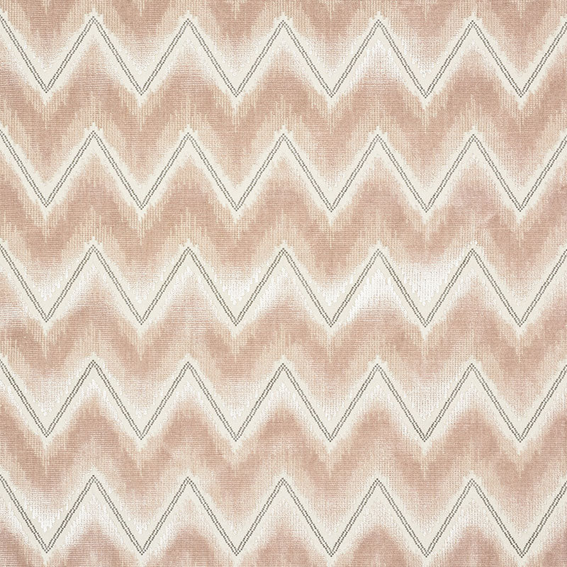 Chevron Velvet - Blush - Schumacher 72840 Fabric - Schumacher Fabric