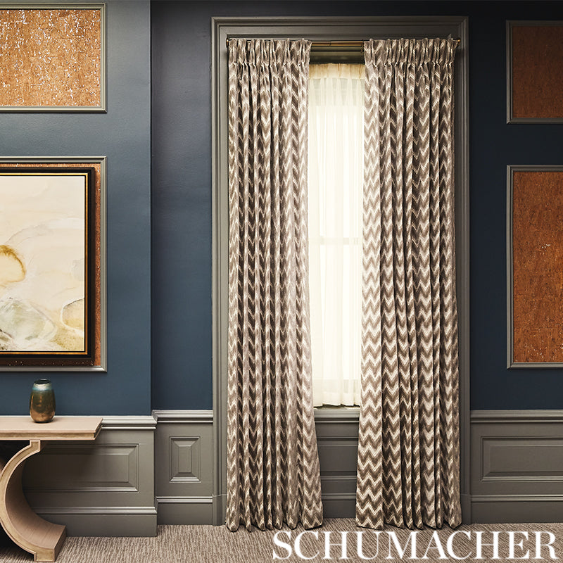 CHEVRON-VELVET-GREY-SCHUMACHER-72841 - Schumacher Fabric