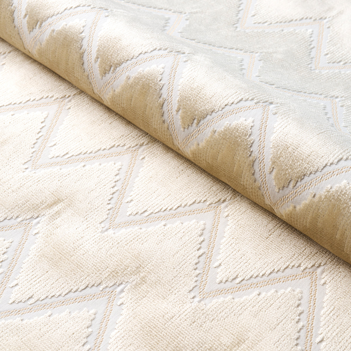 CHEVRON-VELVET-CHAMPAGNE-SCHUMACHER-72844 - Schumacher Fabric