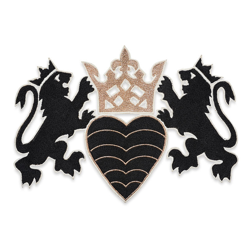 LIONHEART-APPLIQU-BLACK-GOLD-SCHUMACHER-73020 - Schumacher Trim