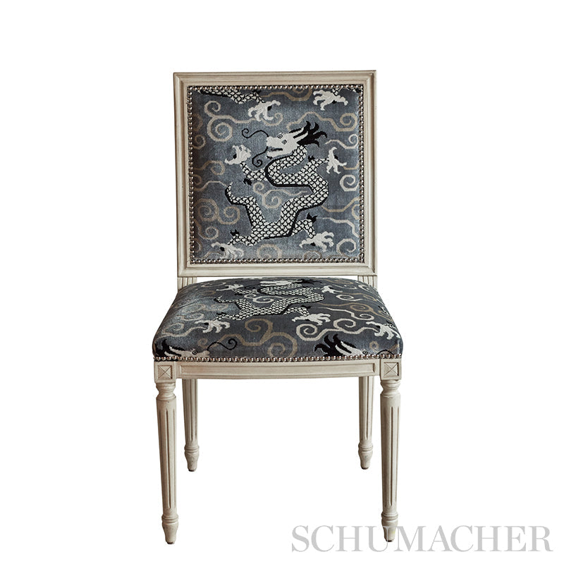 Bixi Velvet - Silver - Schumacher 73972 Fabric - Schumacher Fabric