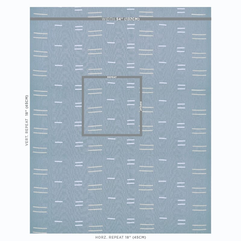 OAXACA-HAND-BLOCK-PRINT-STEEL-SCHUMACHER-74001 - Schumacher Fabric
