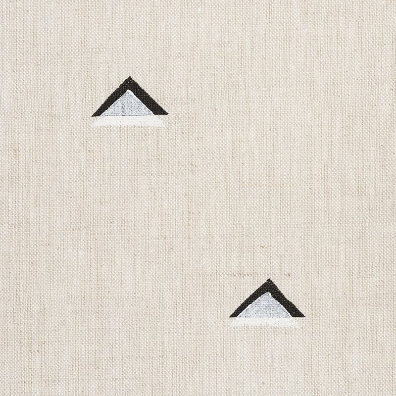 OVERLAPPING-TRIANGLES-HAND-PRINT-BLACK-WHITE-SCHUMACHER-74020 - Schumacher Fabric