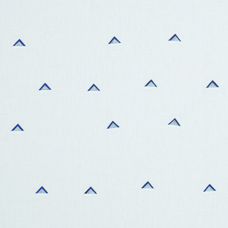 OVERLAPPING-TRIANGLES-HAND-PRINT-NAVY-WHITE-SCHUMACHER-74021 - Schumacher Tela