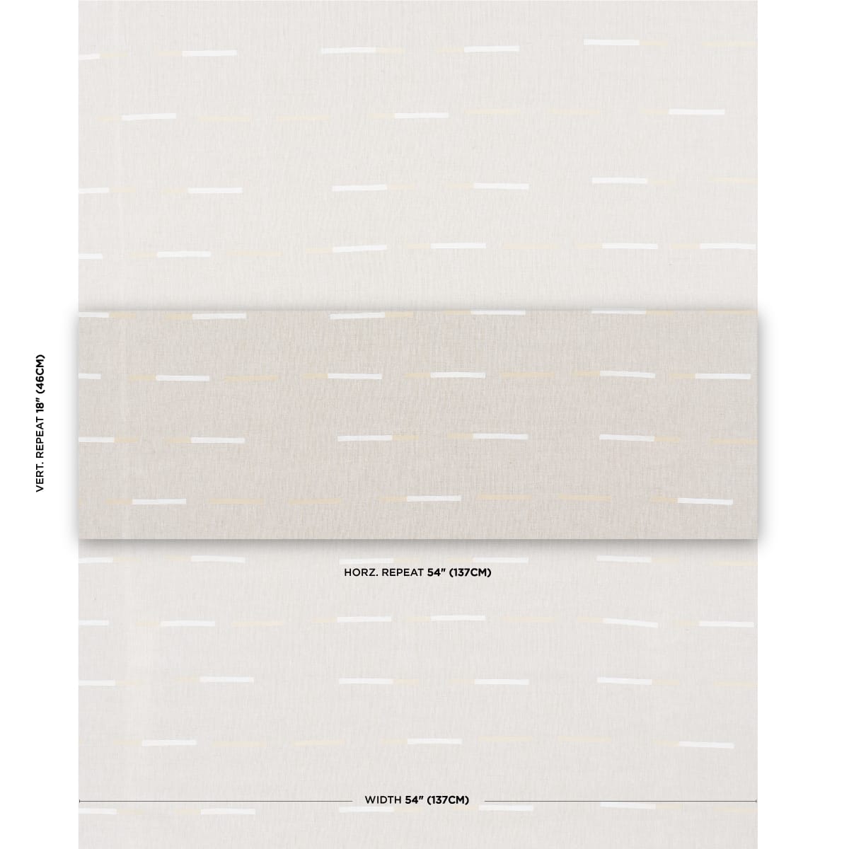 OVERLAPPING-DASHES-HAND-BLOCK-PRINT-BUFF-SCHUMACHER-74033 - Schumacher Fabric