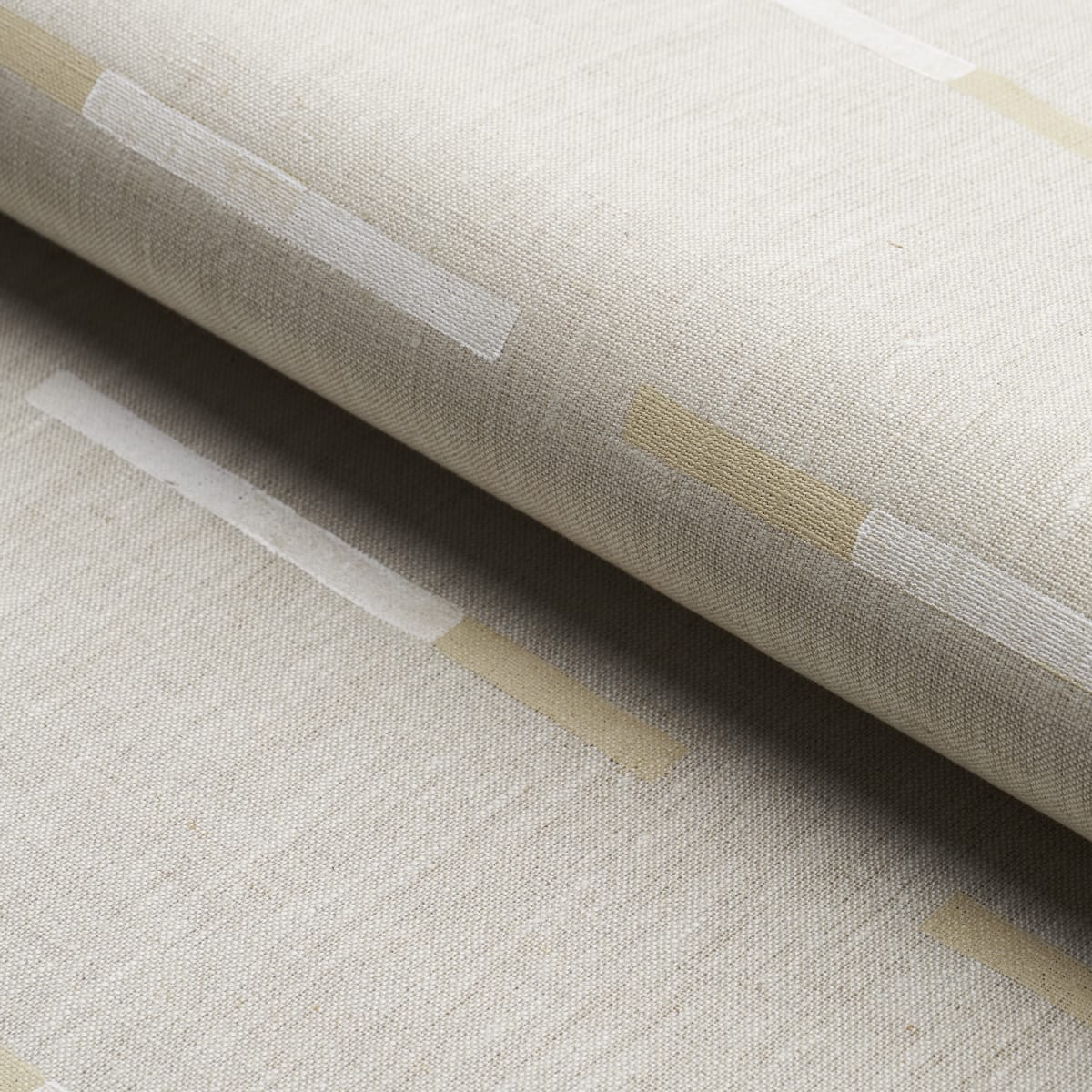 OVERLAPPING-DASHES-HAND-BLOCK-PRINT-BUFF-SCHUMACHER-74033 - Schumacher Fabric