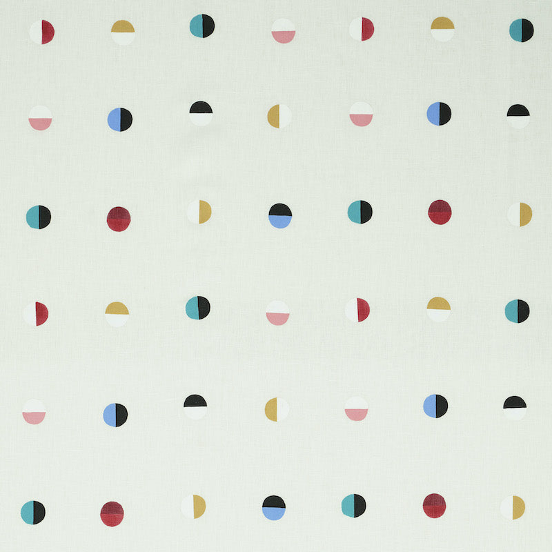 JOSHUA-TREE-HAND-BLOCK-PRINT-MULTI-MOONS-ON-IVORY-SCHUMACHER-74042 - Schumacher Tela
