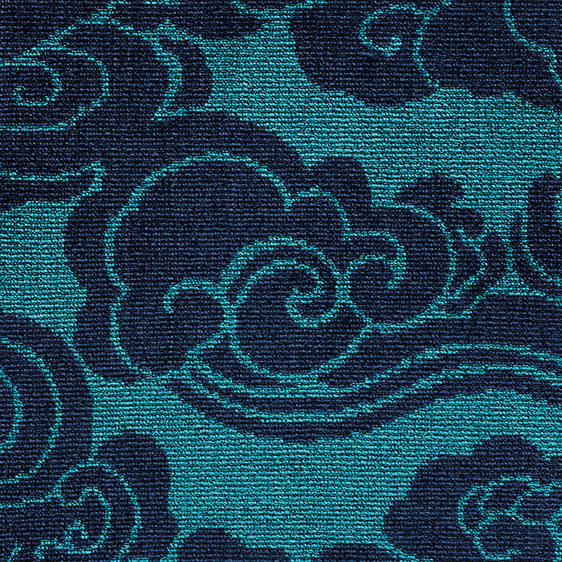 Sozan Velvet - Peacock - Schumacher 74061 Fabric - Schumacher Fabric