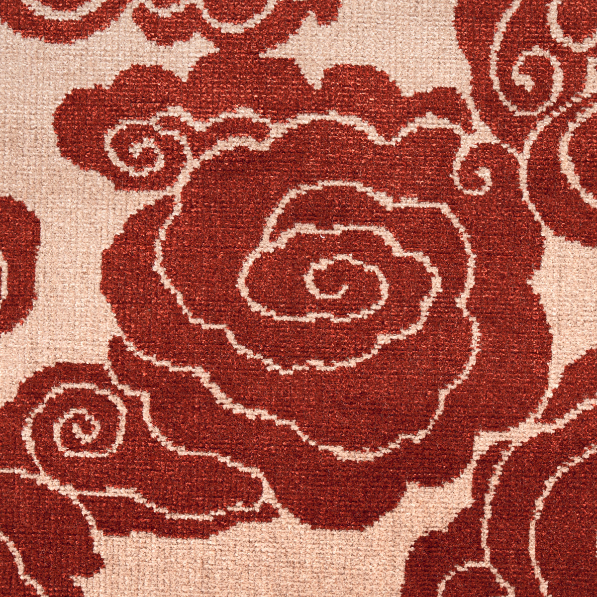 Sozan Velvet - Cinnabar - Schumacher 74064 Fabric - Schumacher Fabric