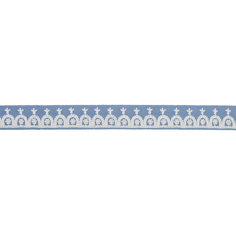 NOELIA-EMBROIDERED-TAPE-CHAMBRAY-SCHUMACHER-74157 - Schumacher Recortar