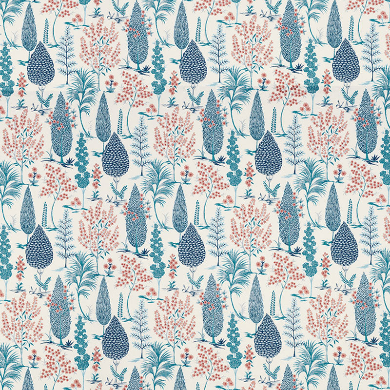 PANDORA-EMBROIDERY-DELFT-ROSE-SCHUMACHER-74170 - Schumacher Fabric