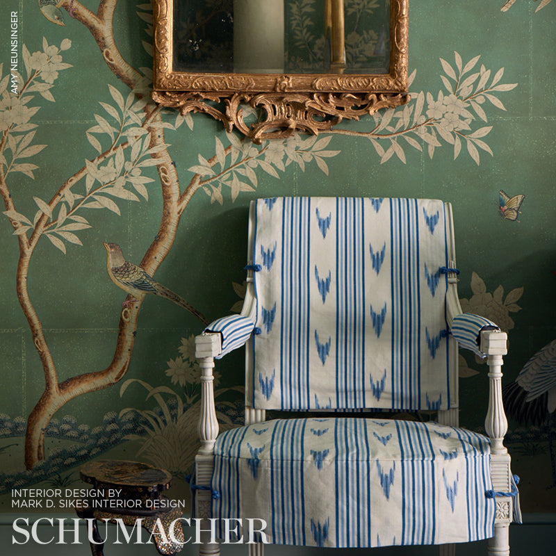 SANTA-BARBARA-IKAT-INDIGO-SCHUMACHER-74220 - Schumacher Fabric