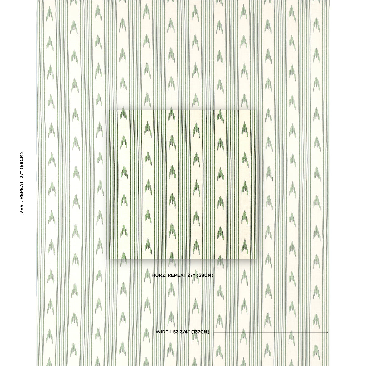 SANTA-BARBARA-IKAT-LEAF-GREEN-SCHUMACHER-74224 - Schumacher Fabric