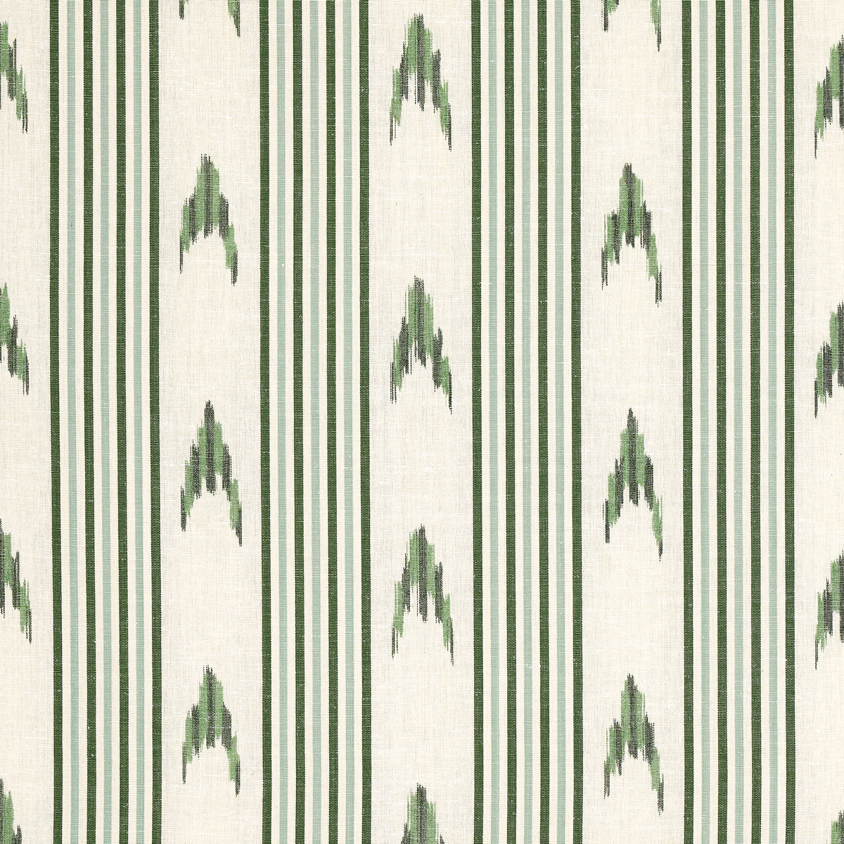 SANTA-BARBARA-IKAT-LEAF-GREEN-SCHUMACHER-74224 - Schumacher Fabric