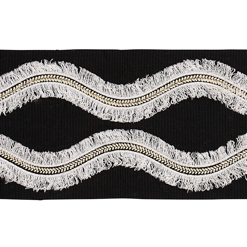 OGEE-EMBROIDERED-TAPE-BLACK-SCHUMACHER-74334 - Schumacher Recortar