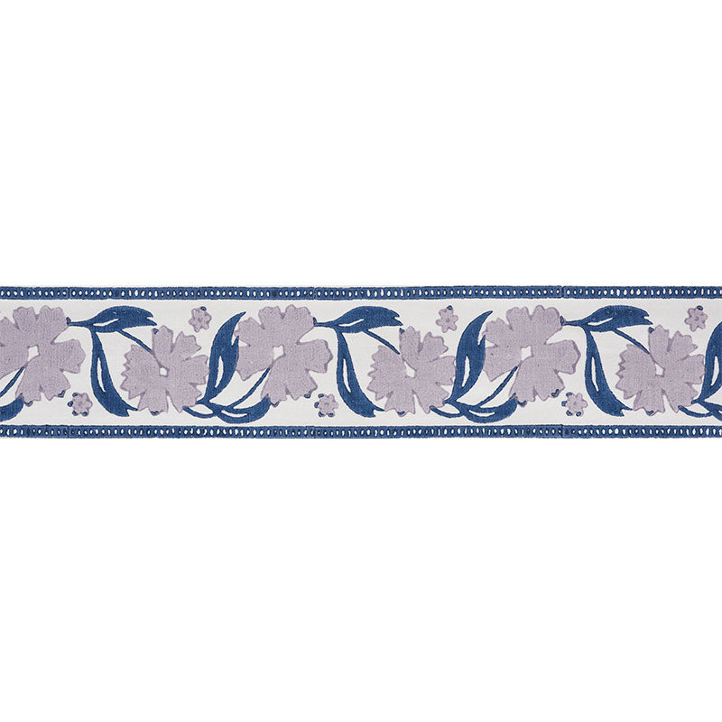 ADRA-HAND-BLOCKED-TAPE-LILAC-BLUE-SCHUMACHER-74401 - Schumacher Trim