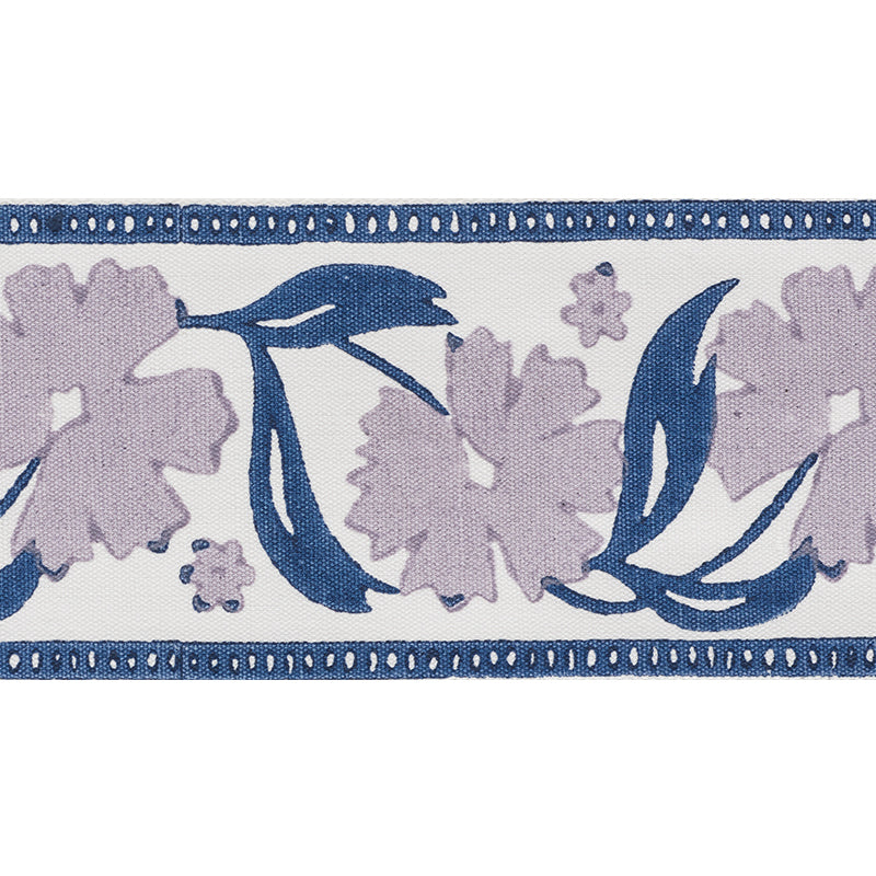 ADRA-HAND-BLOCKED-TAPE-LILAC-BLUE-SCHUMACHER-74401 - Schumacher Trim