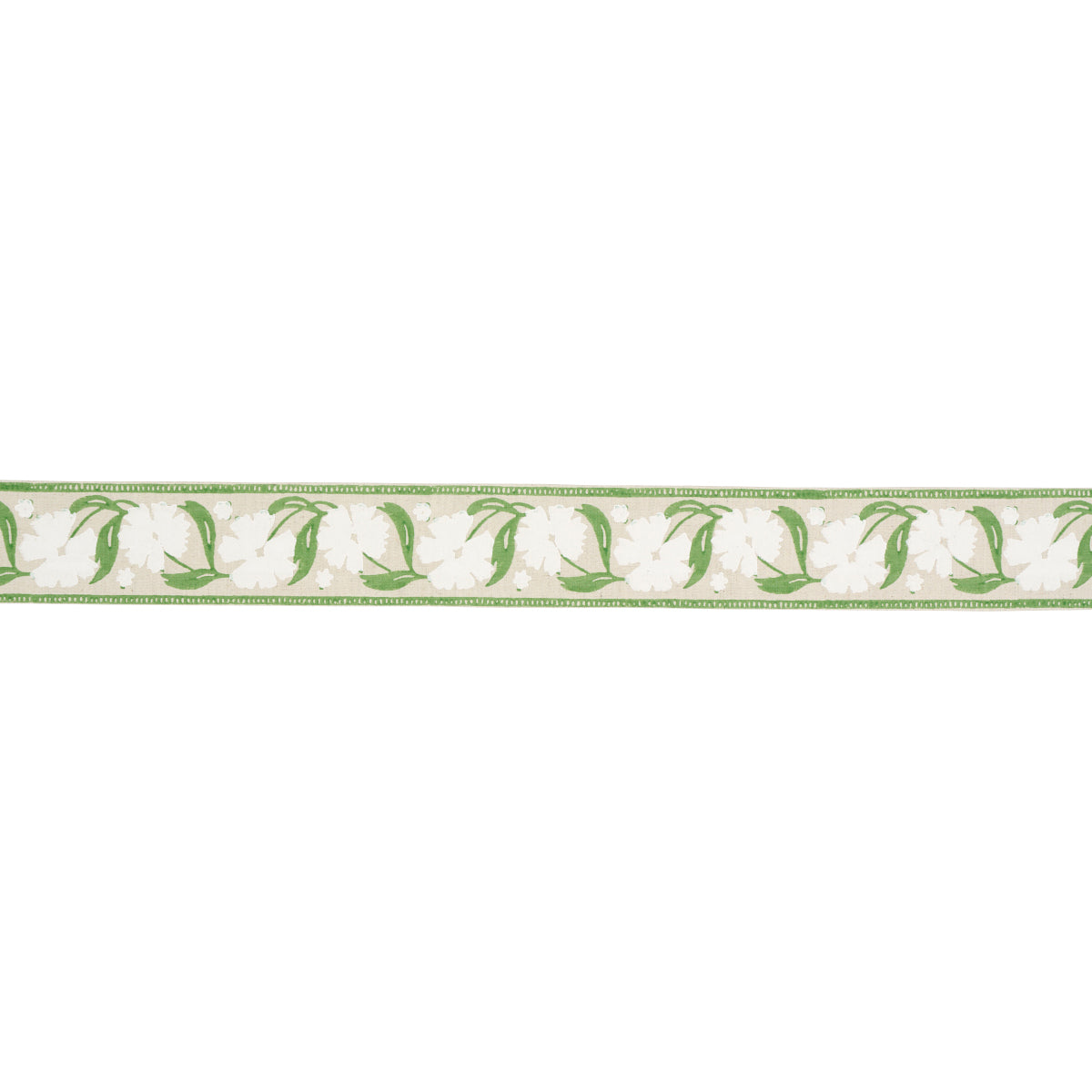 ADRA-HAND-BLOCKED-TAPE-IVORY-LEAF-SCHUMACHER-74405 - Schumacher Trim