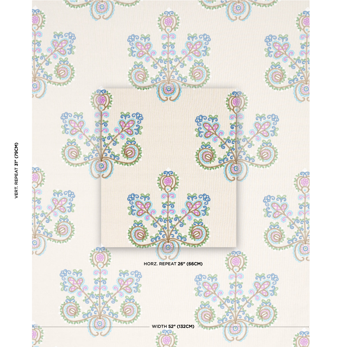 ESTRELLA-EMBROIDERY-JEWEL-SCHUMACHER-74453 - Schumacher Fabric