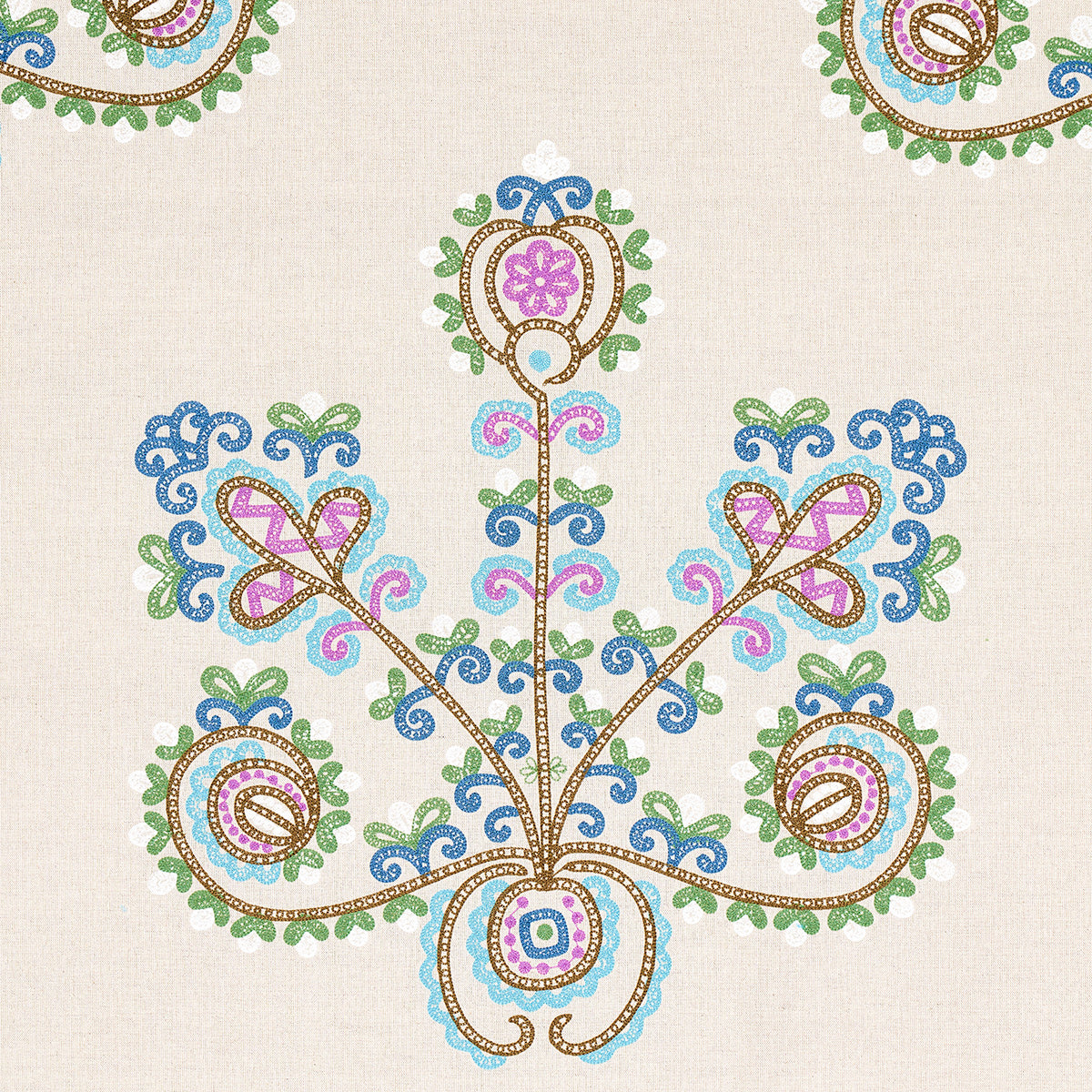 ESTRELLA-EMBROIDERY-JEWEL-SCHUMACHER-74453 - Schumacher Fabric