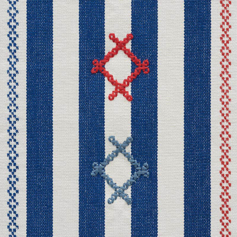 RHODES-STRIPE-NAVY-SCHUMACHER-74460 - Schumacher Fabric