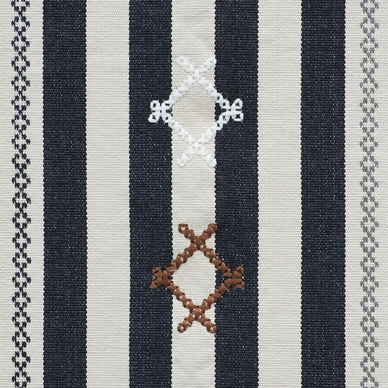 RHODES-STRIPE-BLACK-SCHUMACHER-74461 - Schumacher Fabric