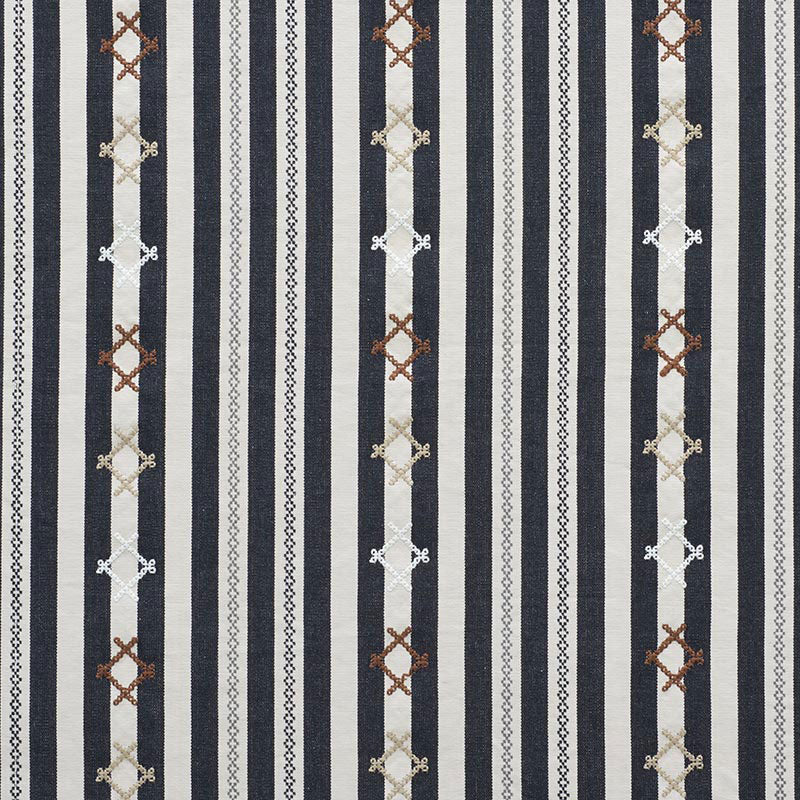 RHODES-STRIPE-BLACK-SCHUMACHER-74461 - Schumacher Fabric