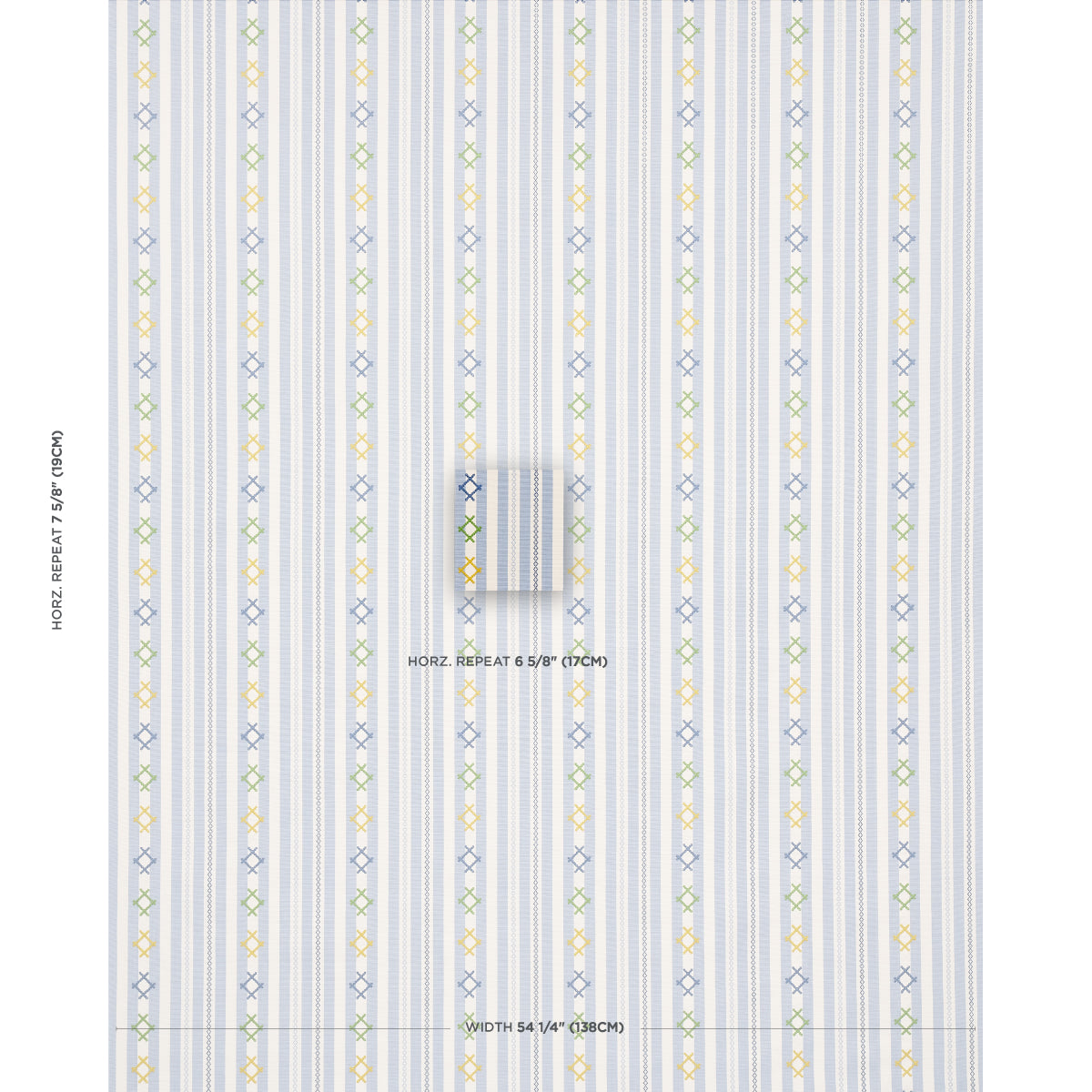 RHODES-STRIPE-SKY-SCHUMACHER-74462 - Schumacher Fabric