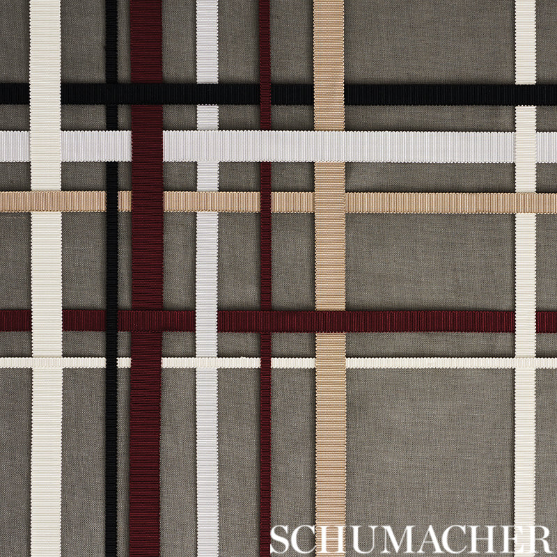 PIERRE-SILK-GIMP-EXTRA-NARROW-BURGUNDY-SCHUMACHER-74629 - Schumacher Recortar