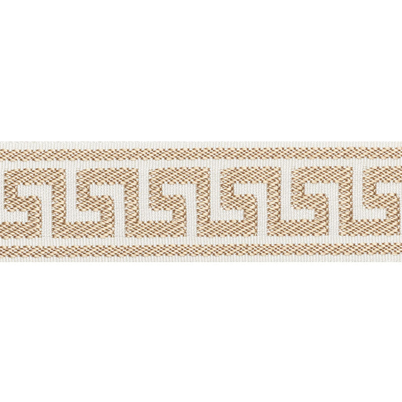 ETIENNE-SILK-GREEK-KEY-NARROW-SAND-SCHUMACHER-74682 - Schumacher Trim